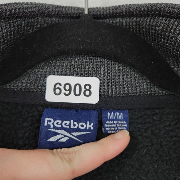 Reebok Jacket Mens Medium Gray Full Zip Outdoor Casual Classic Staple Basic - Picture 9 of 12